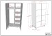 Drehtürenschrank >Eva< in Weiß, Kiefer massiv mit MDF - 98,5x196,2x57,8 (BxHxT)