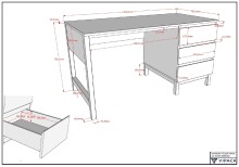 Jugendzimmer-Set >Eva< (4-teilig) in Weiß - 98,5x196,2x57,8 (BxHxT)