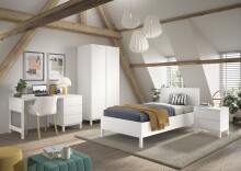 Jugendzimmer-Set >Eva< (4-teilig) in Weiß -...