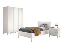 Jugendzimmer-Set >Eva< (3-teilig) in Weiß -...