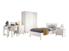 Jugendzimmer-Set >Eva< (4-teilig) in Weiß -...