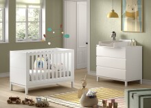 Babymöbel-Set >Eva< (3-teilig) in Weiß -...