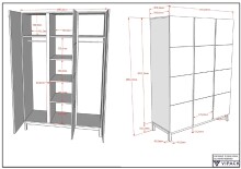 Babymöbel-Set >Eva< (4-teilig) in Weiß - 148,8x196,2x57,8 (BxHxT)