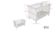 Babymöbel-Set >Eva< (4-teilig) in Weiß - 98,5x196,2x57,8 (BxHxT)