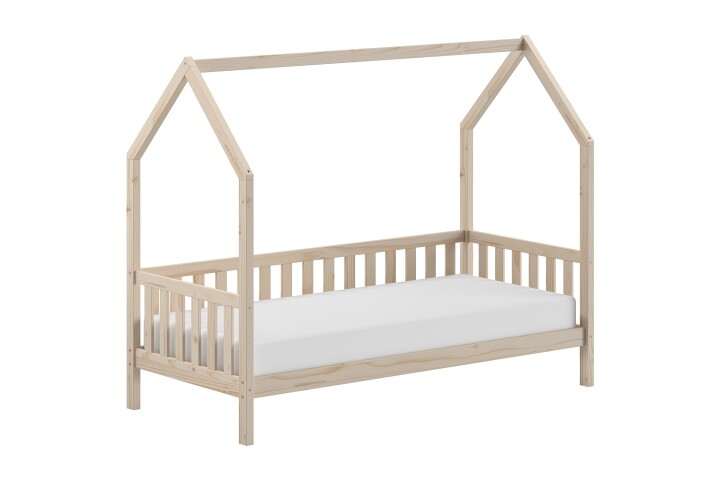 Hausbett >Cabane< in Kiefer natur, Kiefer massiv - 208x169x98cm (BxHxT)