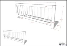 Hausbett >Fagus< Textilhimmel und Rausfallschutz, Buche massiv - 207,5x170x97,5 (BxHxT)