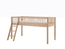 Spielbett >Fagus< in Buche massiv, Textilset Spring - 207,5x114x135,5 (BxHxT)