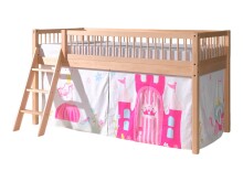 Spielbett >Fagus< in Buche massiv, Textilset...