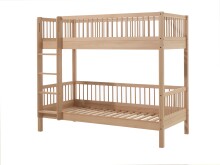 Etagenbett >Fagus< in Buche massiv natur lackiert - 207,5x175,4x97,5 (BxHxT)