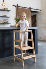 Stehhilfe >Lernturm< in Buche massiv natur lackiert - 41x85x48,3 (BxHxT)