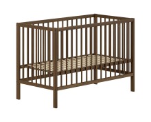 Babybett >Dino< in Farbe Nussbaum, Buche massiv -...