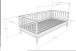 Einzelbett >Sezane< in Farbe Nussbaum / Clay - 205x70x95,7 (BxHxT)