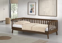 Einzelbett >Sezane< in Farbe Nussbaum, Kiefer...