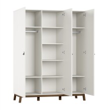 Drehtürenschrank >Sezane< in Farbe Nussbaum / Clay - 149,3x196,2x56 (BxHxT)