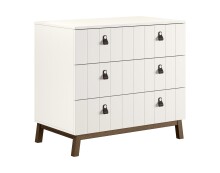 Schubkastenkommode >Sezane< in Farbe Nussbaum /...