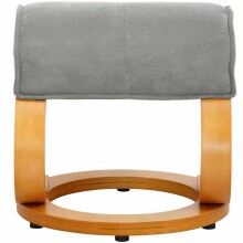 Relaxsessel >Porto< in Grau, Mikrofaser/Holz - 67x103x85cm (BxHxT)