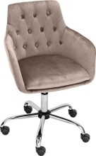 Bürostuhl >Prag< in Grau, Samt - 58x78x54cm...