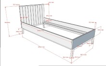 Schlafzimmer-Set >Sezane< (3-teilig) in Clay / Nussbaumfarbig, MDF / Kiefer