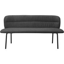 Essbank >Cork< in Anthrazit, Stoff/Metall - 160x78x55cm (BxHxT)