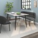 Essbank >Cork< in Anthrazit, Stoff/Metall - 160x78x55cm (BxHxT)