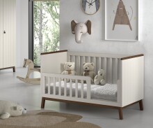 Babymöbel-Set >Sezane< (3-teilig) in Clay / Nussbaumfarbig - 145x85x76 (BxHxT)