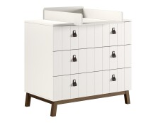 Babyzimmer-Komplettset >Sezane< (4-teilig) in Clay / Nussbaumfarbig
