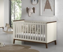 Babyzimmer-Komplettset >Sezane< (4-teilig) in Clay / Nussbaumfarbig