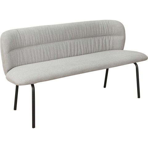 Essbank >Cork< in Grau, Stoff/Metall - 160x78x55cm (BxHxT)