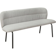 Essbank >Cork< in Grau, Stoff/Metall - 160x78x55cm...