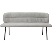 Essbank >Cork< in Grau, Stoff/Metall - 160x78x55cm (BxHxT)