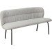 Essbank >Cork< in Grau, Stoff/Metall - 160x78x55cm (BxHxT)