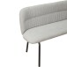 Essbank >Cork< in Grau, Stoff/Metall - 160x78x55cm (BxHxT)