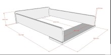 Babyzimmer-Komplettset >Sezane< (4-teilig) in Clay / Nussbaumfarbig