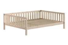 Bett >Dallas< in Kiefer Natur, Kiefer massiv - 210x66x147cm (BxHxT)