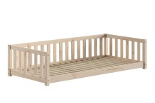 Einzelbett >Dallas< in Kiefer Natur, Kiefer massiv - 210x66x97cm (BxHxT)