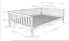 Hausbett >Dallas< in Weiß, Kiefer - 210x170x147cm (BxHxT)