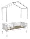 Hausbett >Dallas< Rausfallschutz, Natur, Kiefer massiv - 210x170x147cm (BxHxT)