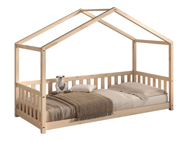 Hausbett >Dallas< in Kiefer Natur, Kiefer massiv - 210x170x97cm (BxHxT)