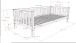 Kinderbett >Dallas< Rausfallschutz, Natur, Kiefer massiv - 210x66x97cm (BxHxT)