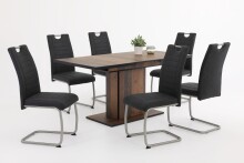 Freischwinger >ULLA S< (2er-Set) in Vintage Anthrazit - 43x98x59 (BxHxT)