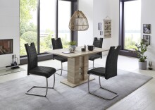Freischwinger >ULLA S< (4er-Set) bis 140kg, Vintage Anthrazit - 43x98x59 (BxHxT)
