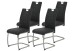 Freischwinger >ULLA S< (4er-Set) bis 140kg, Vintage Anthrazit - 43x98x59 (BxHxT)