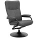 Relaxsessel >Idom<inkl. Hocker, PU-Kunstleder, Grau - 69x99x78cm (BxHxT)