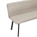Essbank >Torino< in Bezug Creme, Stoff/Metall - 160x79x56cm (BxHxT)