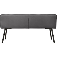 Essbank >Torino< in Bezug Anthrazit, Stoff/Metall - 160x79x56cm (BxHxT)