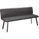 Essbank >Torino< in Bezug Anthrazit, Stoff/Metall - 160x79x56cm (BxHxT)