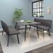 Essbank >Torino< in Bezug Anthrazit, Stoff/Metall - 160x79x56cm (BxHxT)