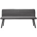 Essbank >Torino< in Bezug Anthrazit, Stoff/Metall - 160x79x56cm (BxHxT)