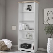 Bücherregal >Nantes< in Eiche Dekor /...