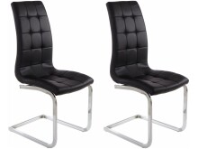Freischwinger >Lyon< (2er-Set) in Schwarz - 52x101x54cm (BxHxT)